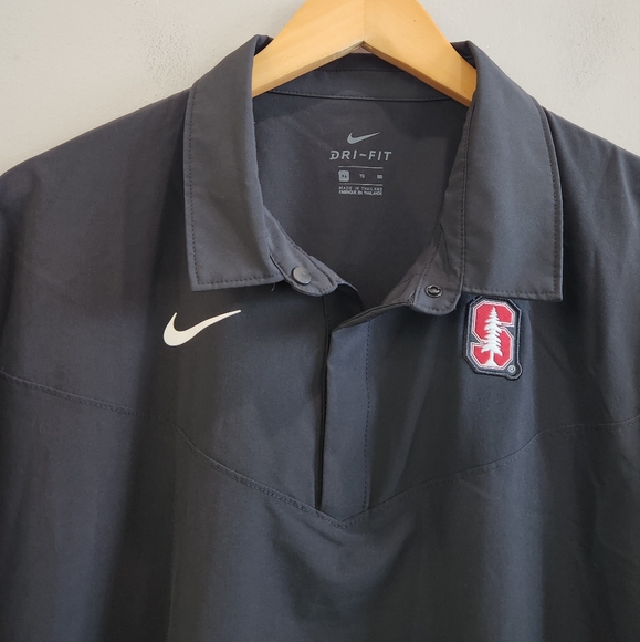 Nike Dri-Fit On Field Stanford Cardinal Embroidered Black Polo Shirt Men's XL - Picture 4 of 8